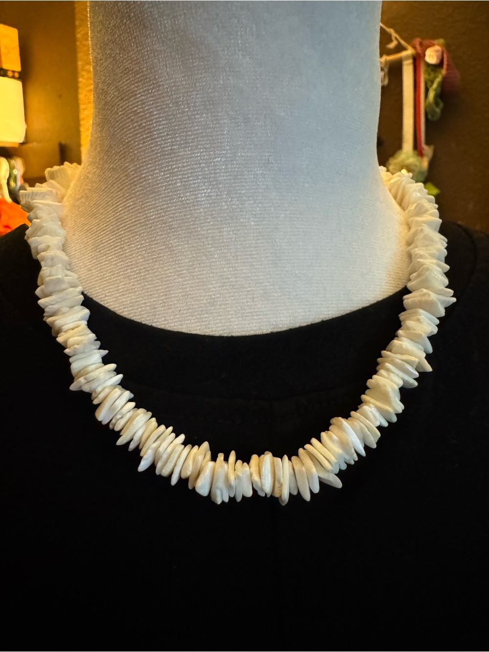 Freshwater Shell Chip Necklace - White